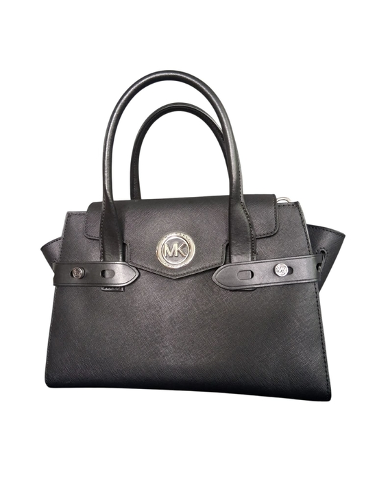 Michael Kors Handbags - Michael Kors Carmen Medium Belted Satchel Black
